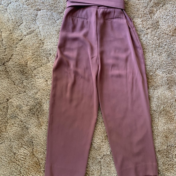 NWT Mauve Flowy Wide Leg Tie Waist Pants - Picture 2 of 7